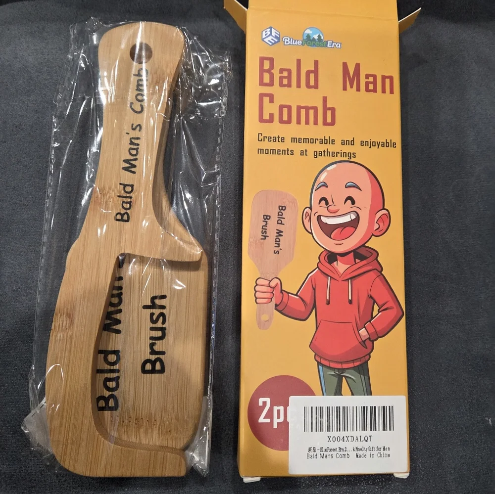 Bald Man's Brush and Comb Set